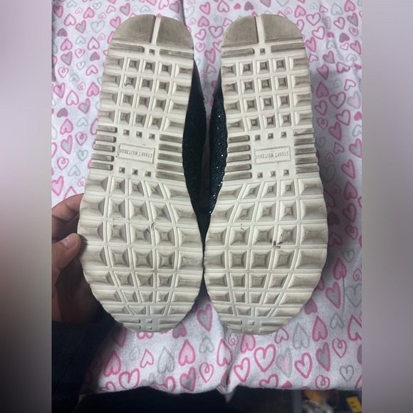 Stuart Weitzman Navy Glitter Sneakers in size 4 - Picture 3 of 10